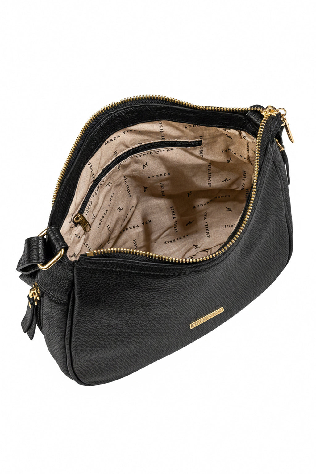 Bolsa tiracolo de couro liso Camila