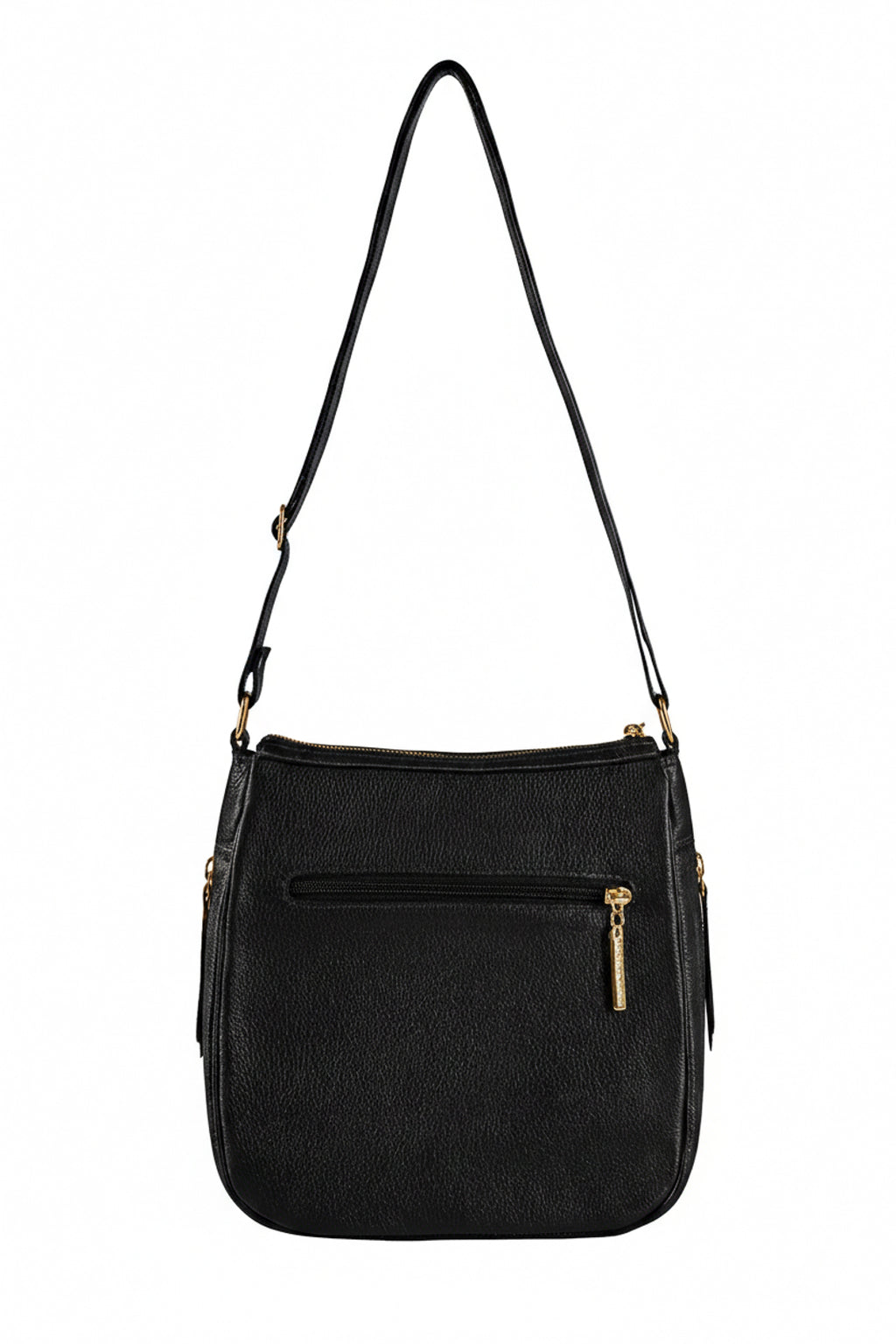 Bolsa tiracolo de couro liso Camila