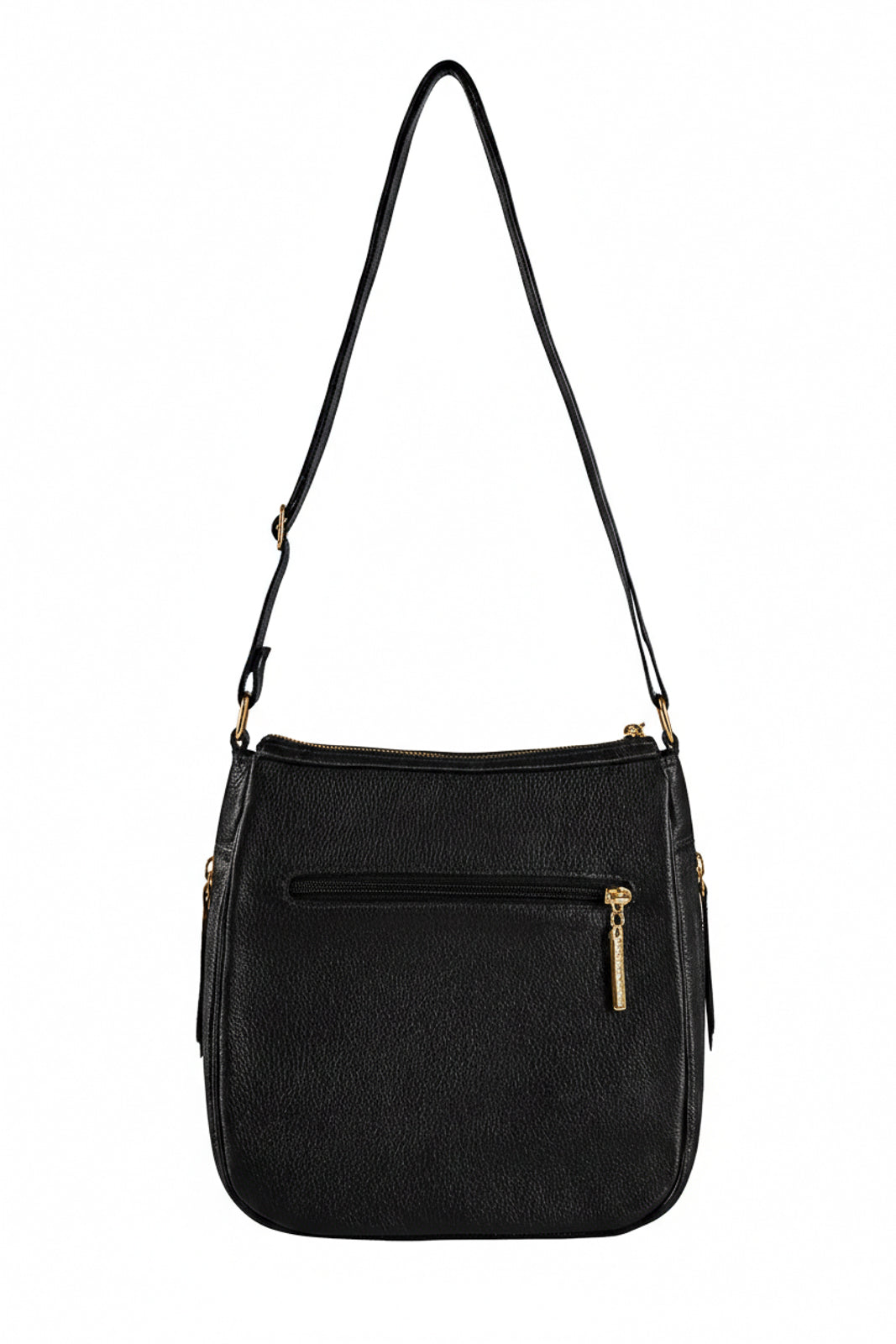 Bolsa tiracolo de couro liso Camila