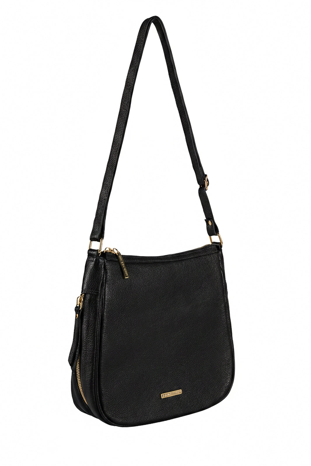 Bolsa tiracolo de couro liso Camila