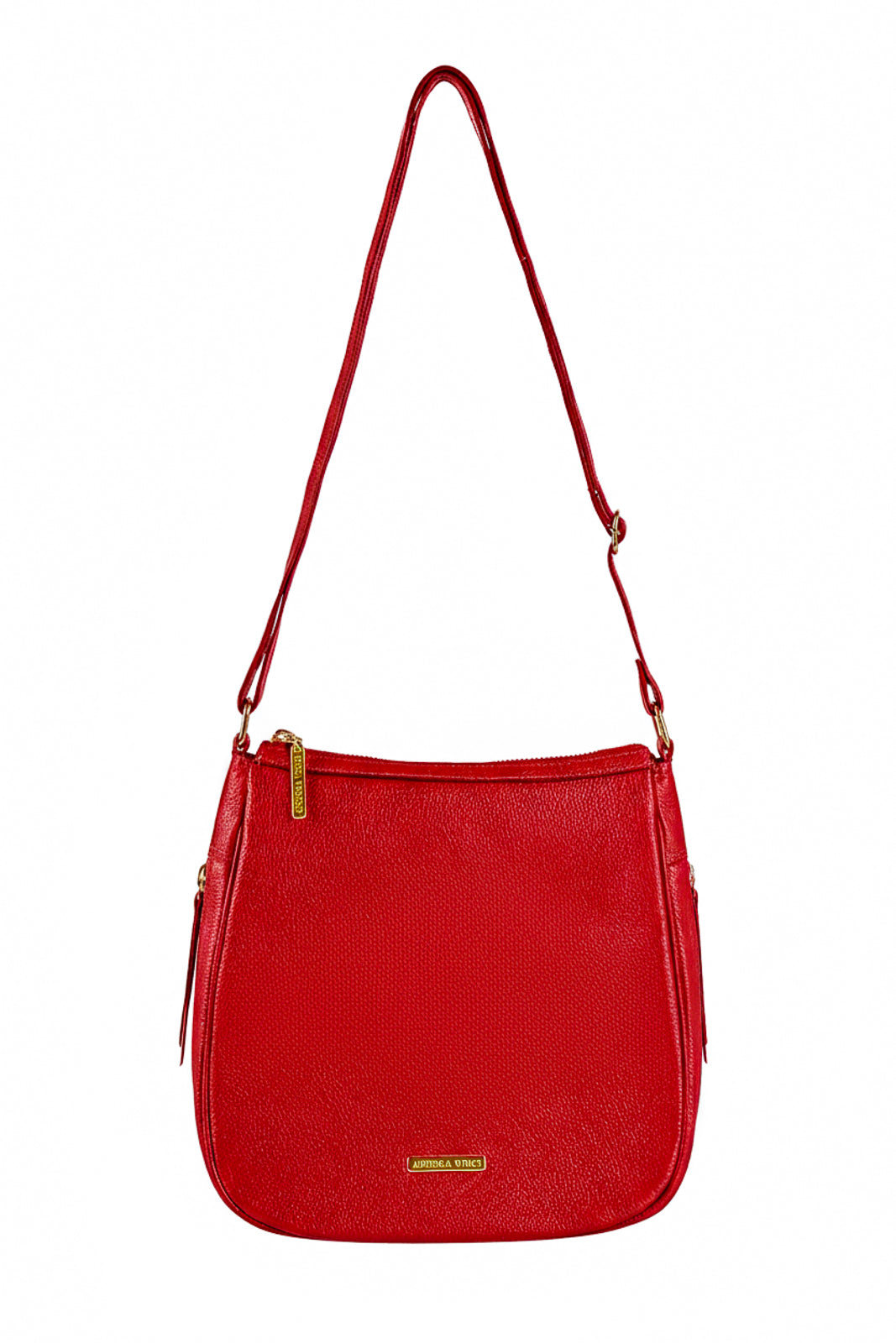 Bolsa tiracolo de couro liso Camila