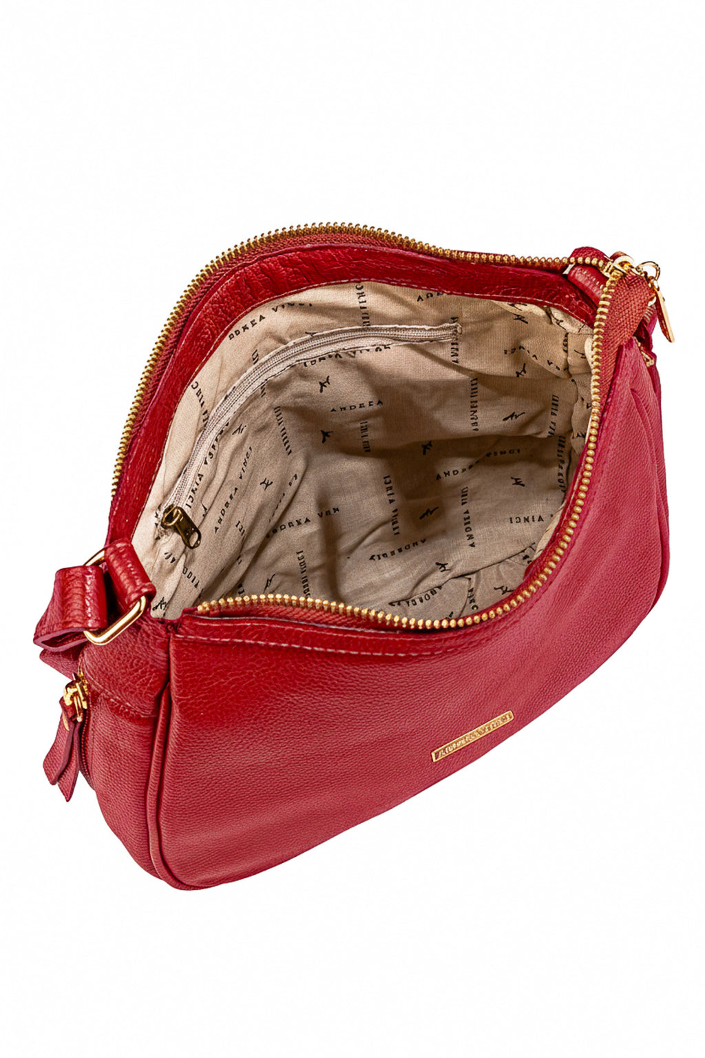 Bolsa tiracolo de couro liso Camila