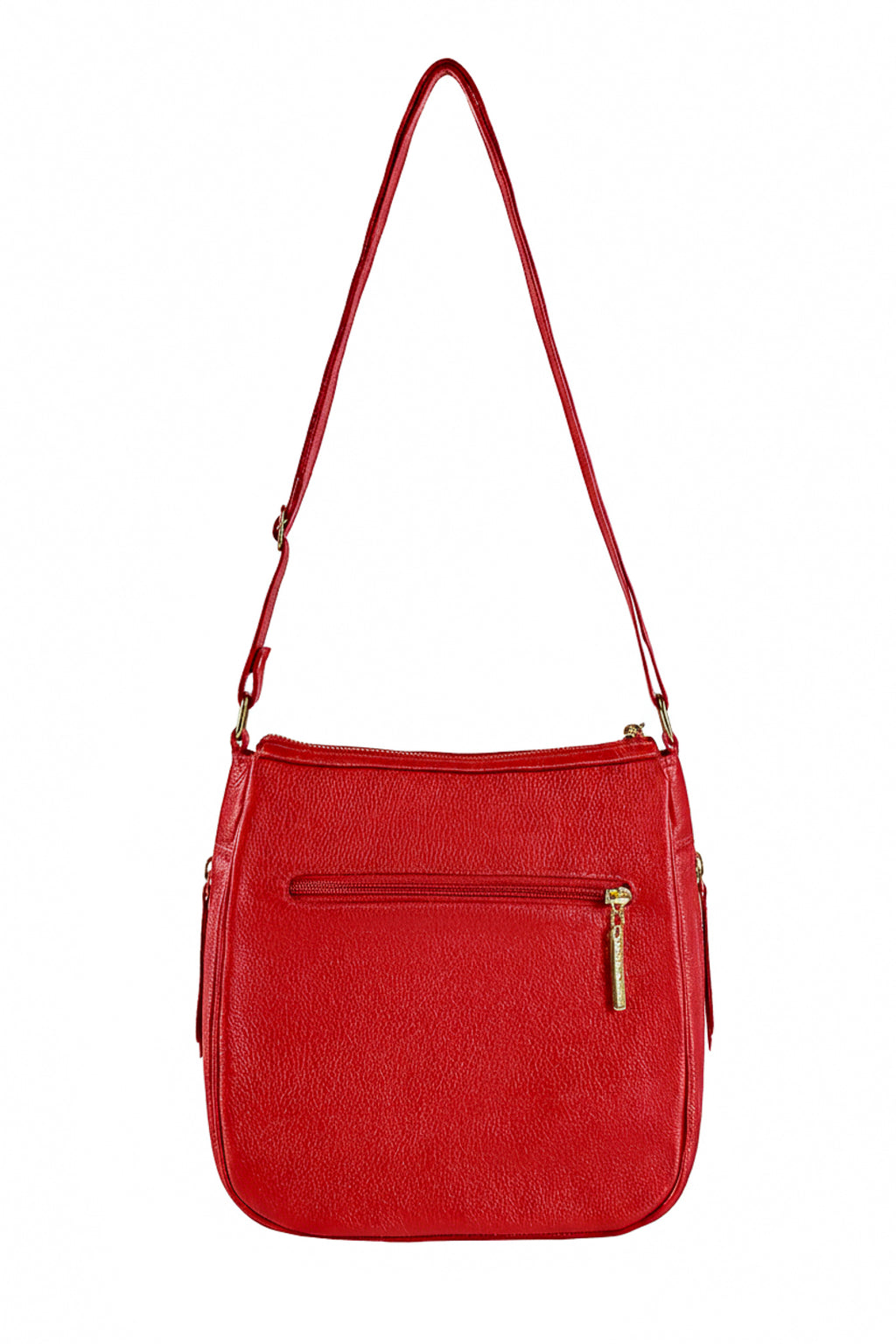 Bolsa tiracolo de couro liso Camila