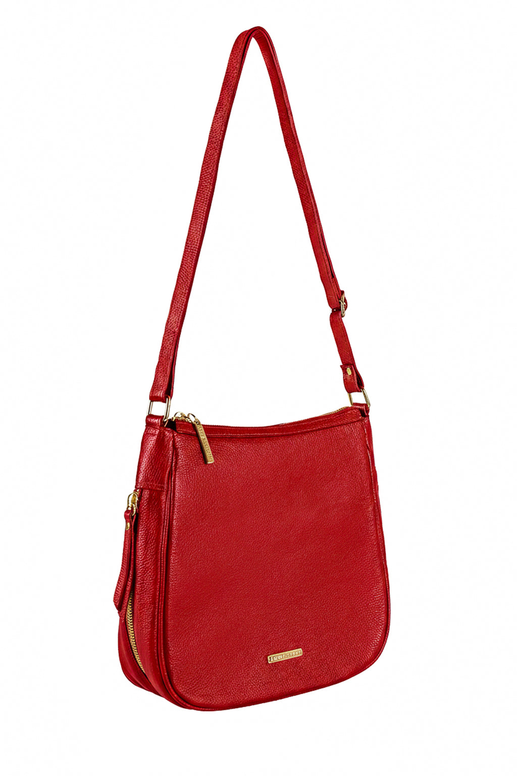 Bolsa tiracolo de couro liso Camila