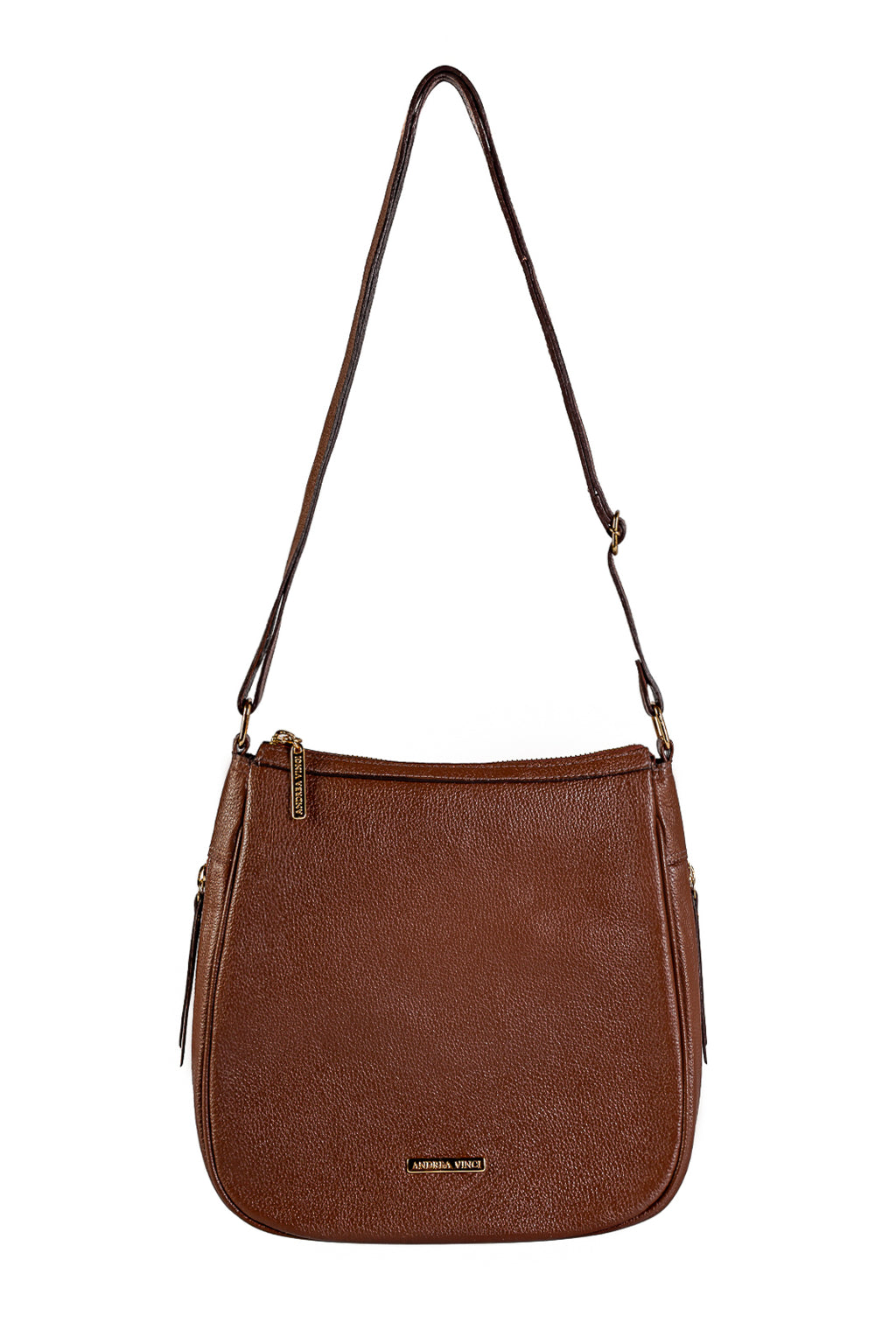 Bolsa tiracolo de couro liso Camila