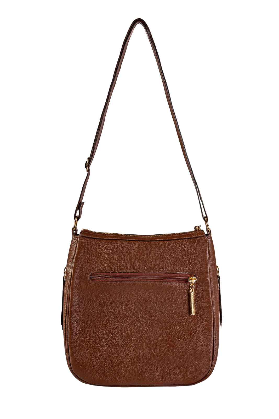 Bolsa tiracolo de couro liso Camila