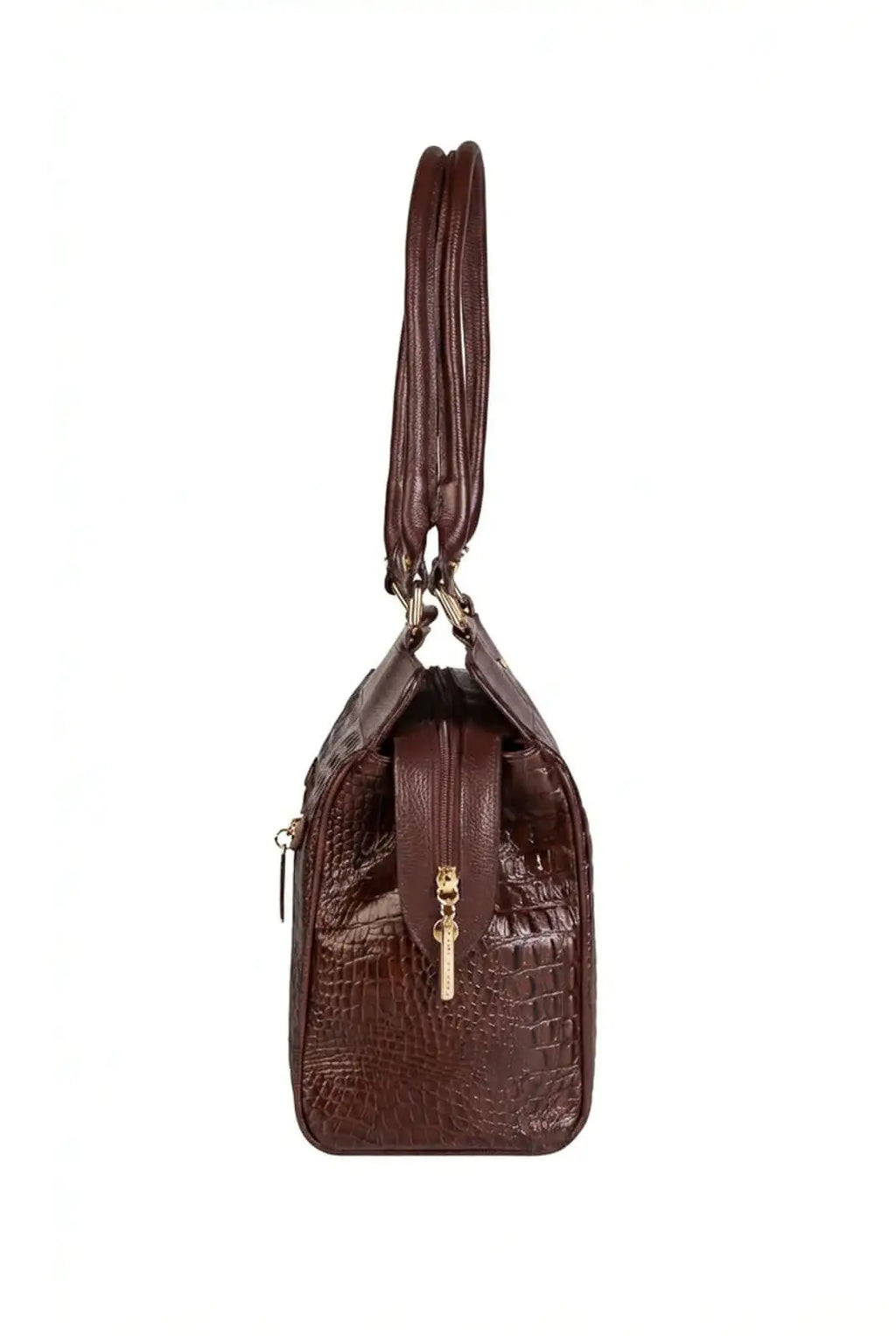 Bolsa de ombro em couro croco Silvia - Enluaze