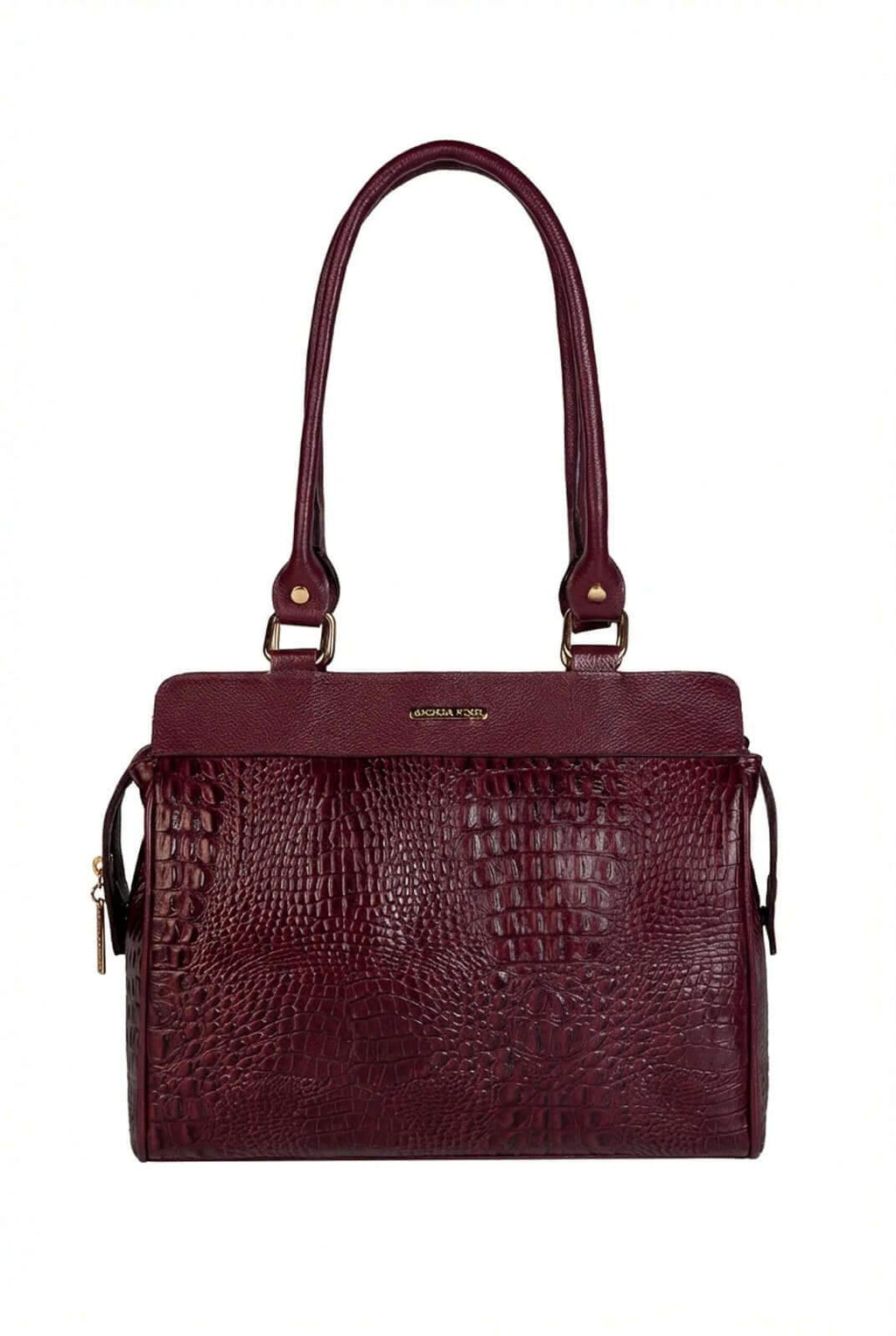 Bolsa de ombro em couro croco Silvia - Enluaze