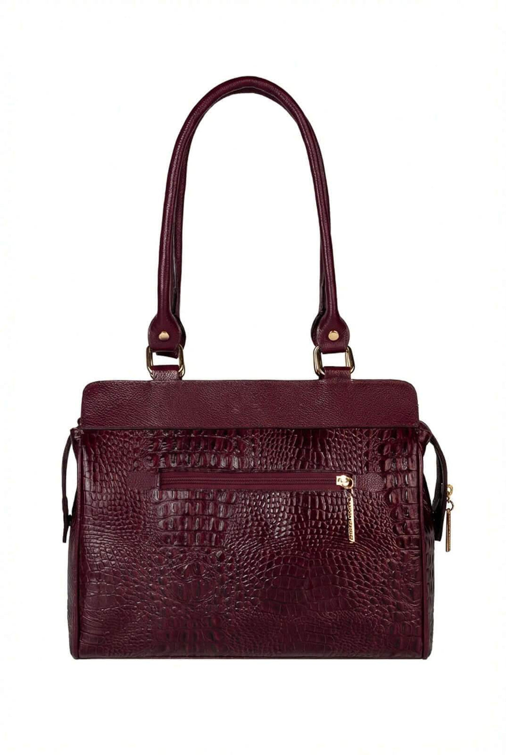 Bolsa de ombro em couro croco Silvia - Enluaze