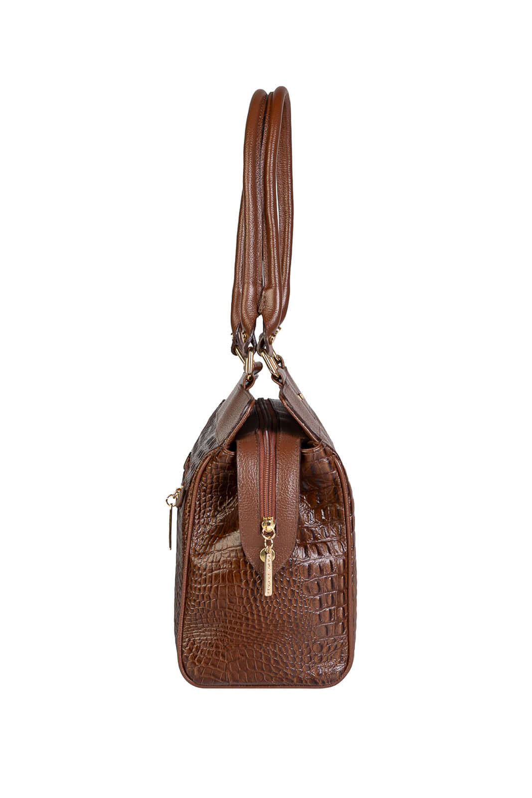 Bolsa de ombro em couro croco Silvia - Enluaze