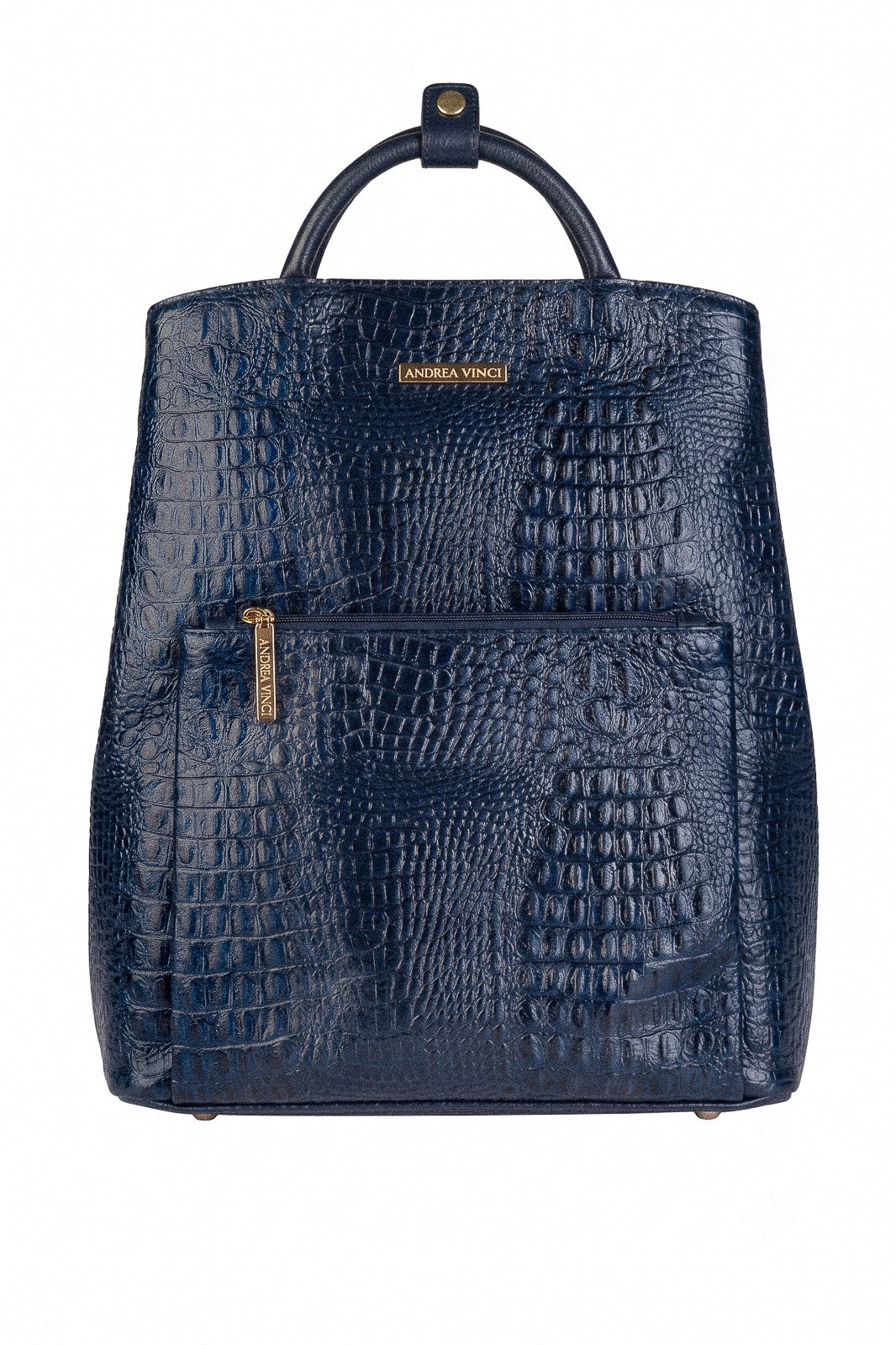 Mochila slim couro croco Lavínia