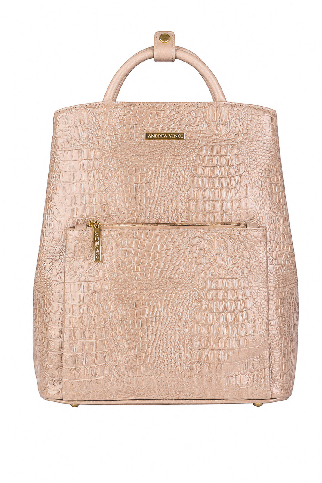 Mochila slim couro croco Lavínia