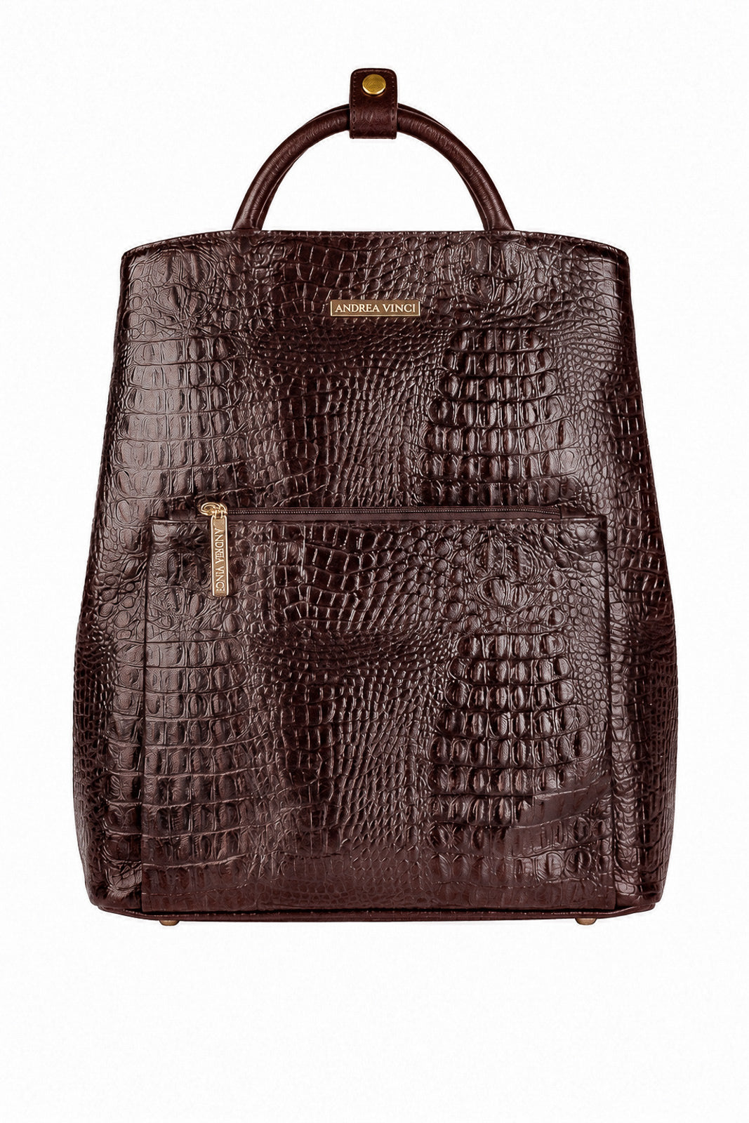 Mochila slim couro croco Lavínia