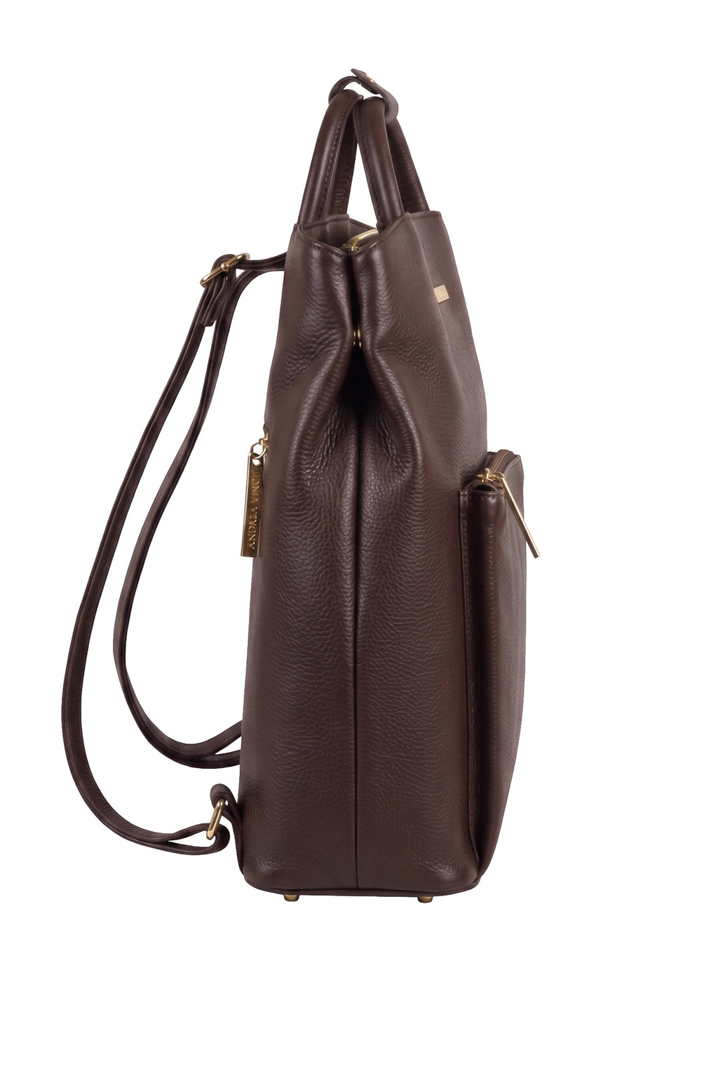 Mochila slim couro liso Lavínia