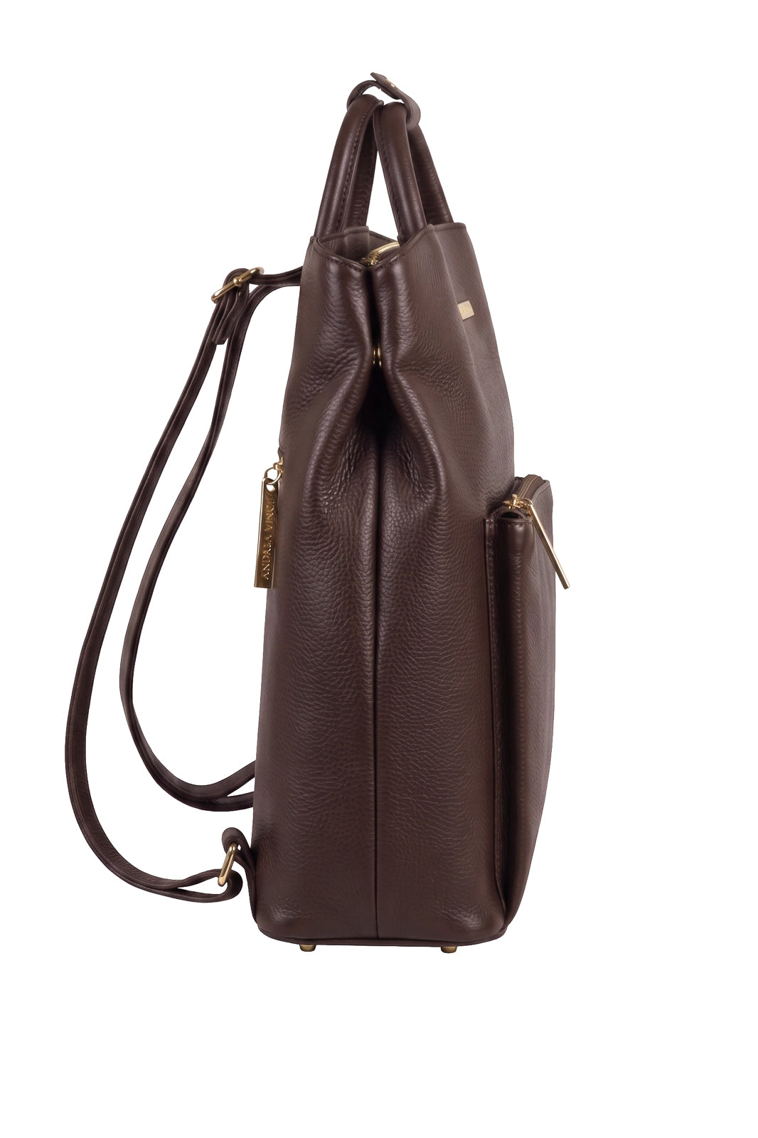 Mochila slim couro liso Lavínia
