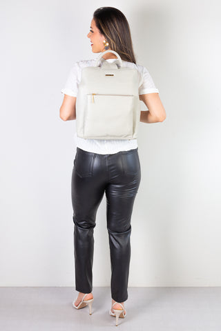 Mochila bolsa slim couro liso antifurto Lavínia