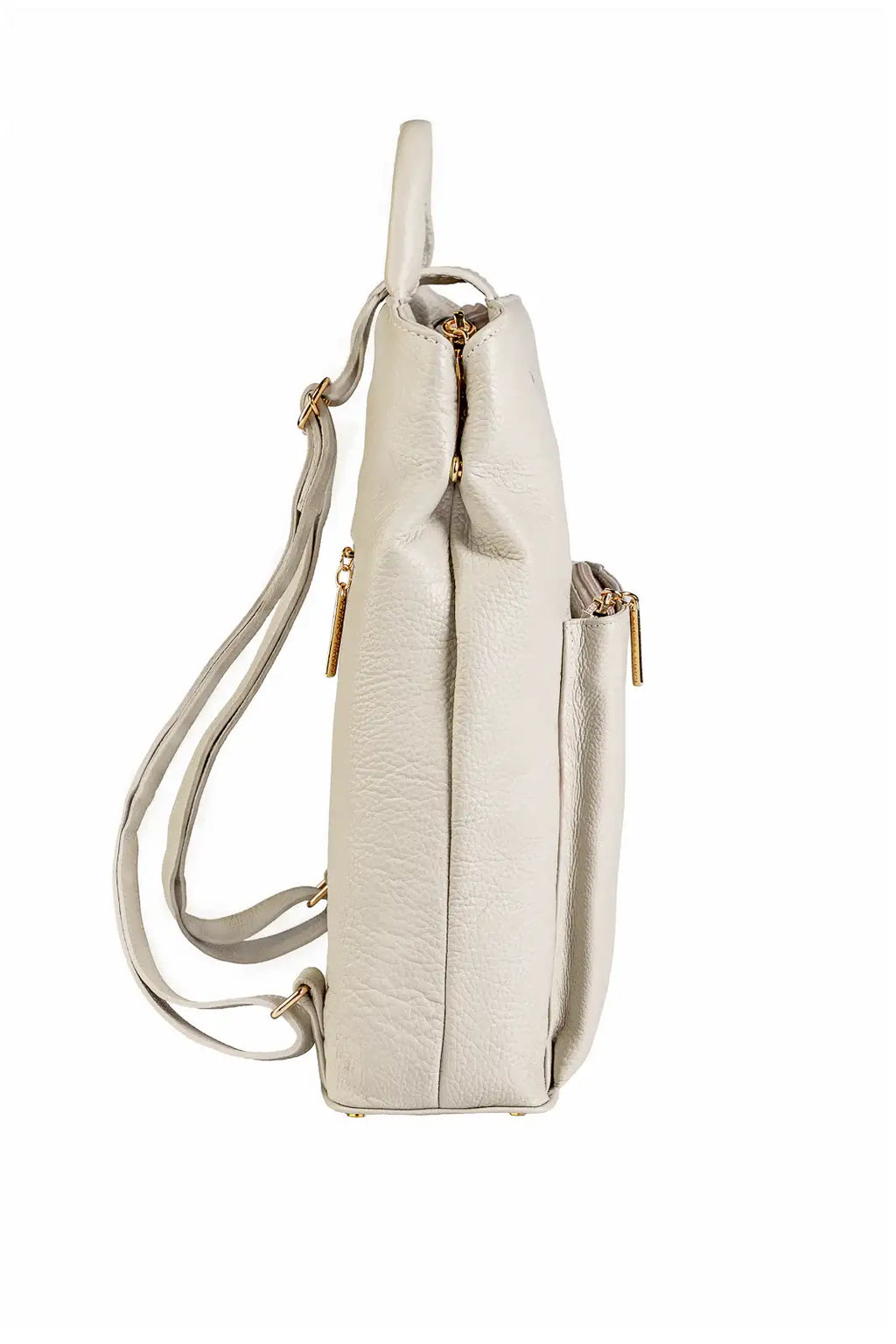 Mochila bolsa slim couro liso antifurto Lavínia - Enluaze