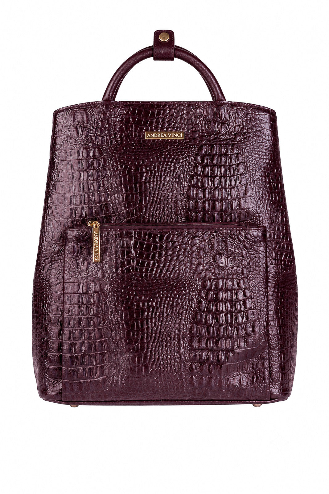 Mochila slim couro croco Lavínia