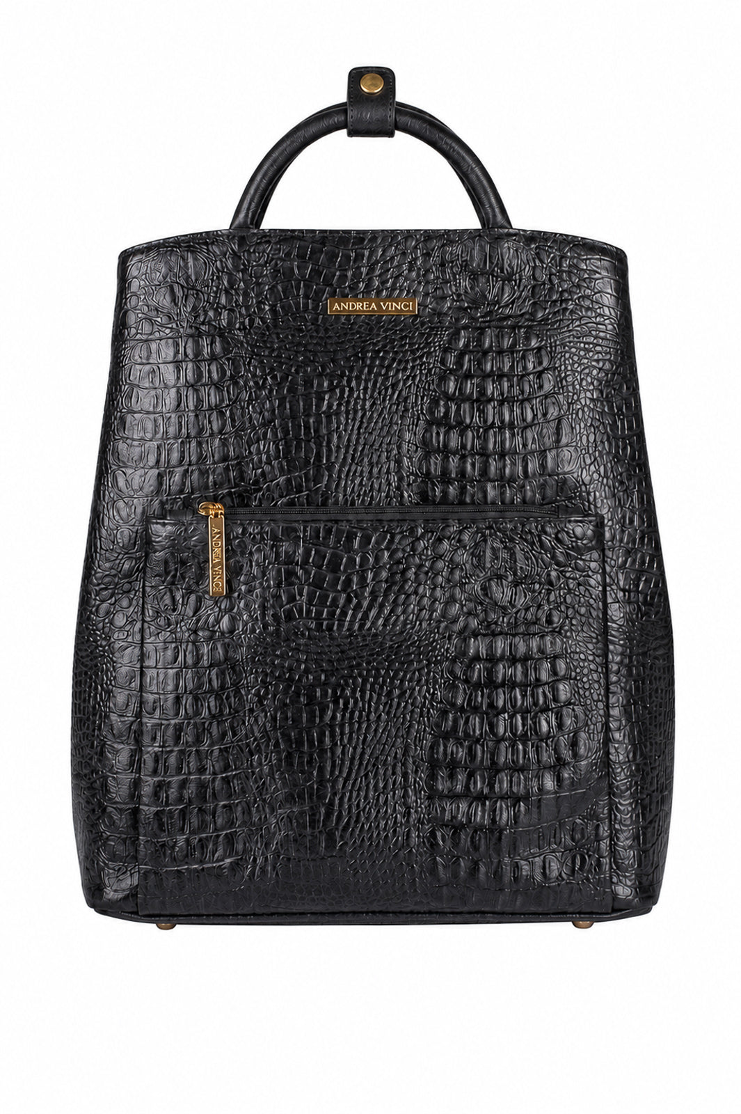 Mochila slim couro croco Lavínia