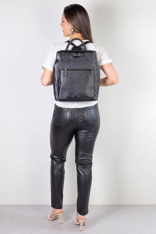 Mochila bolsa slim couro liso antifurto Lavínia
