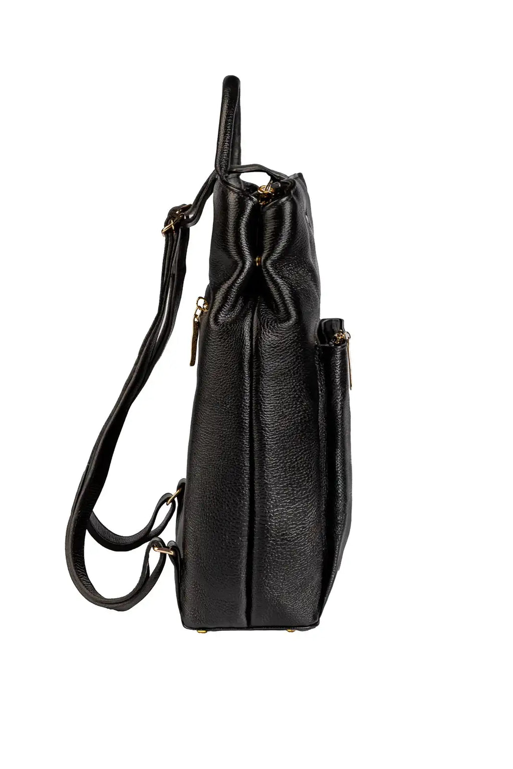 Mochila bolsa slim couro liso antifurto Lavínia - Enluaze