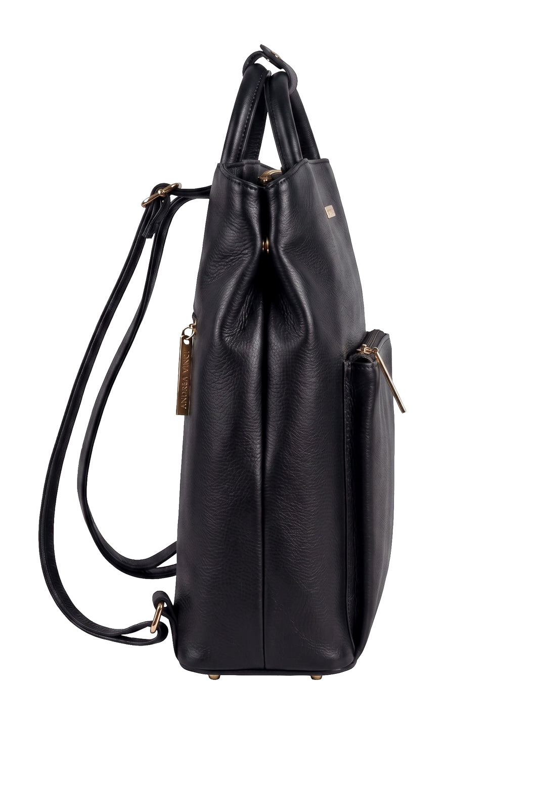 Mochila slim couro liso Lavínia
