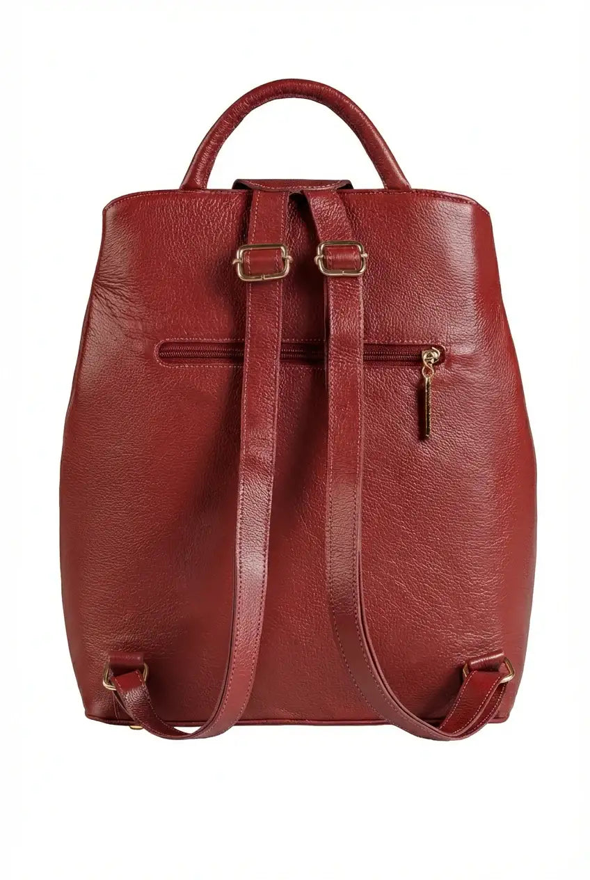 Mochila bolsa slim couro liso antifurto Lavínia - Enluaze