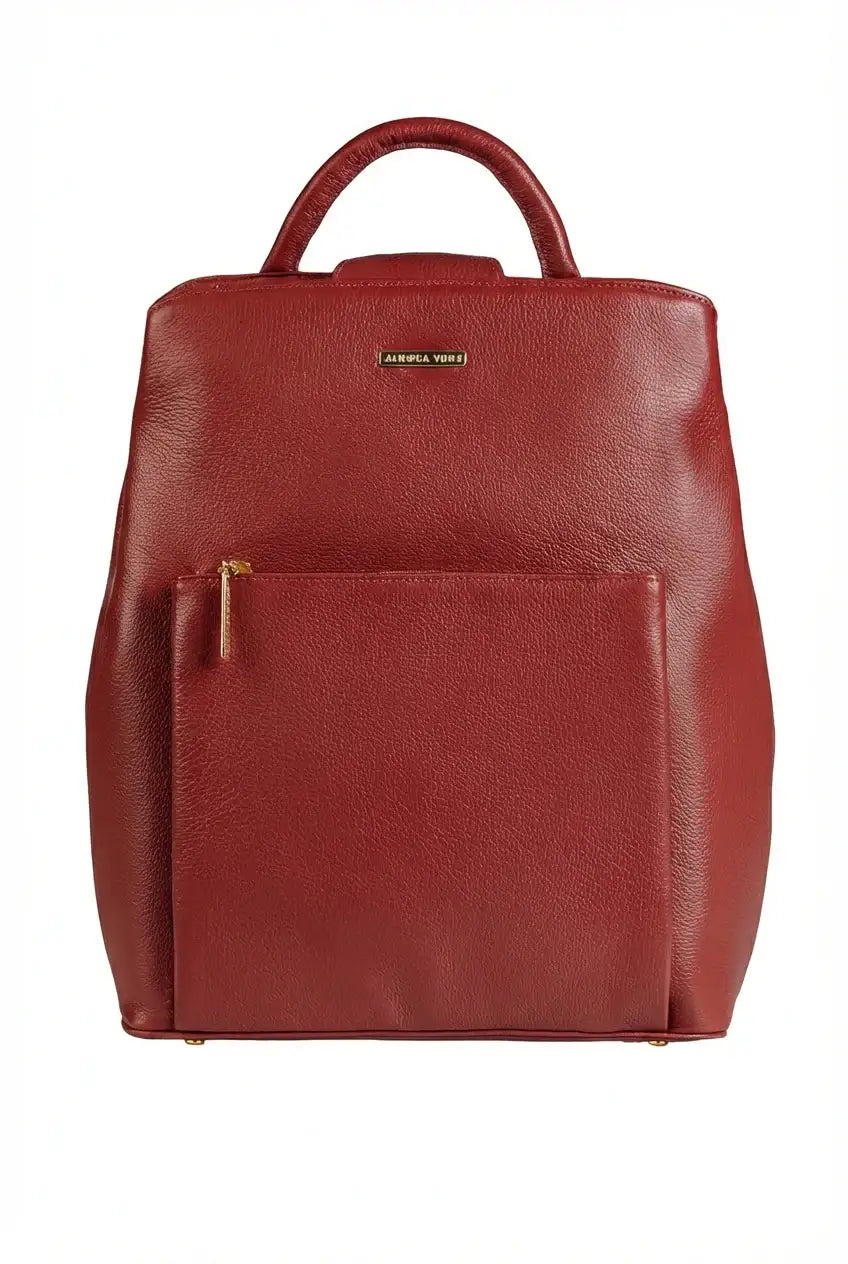 Mochila bolsa slim couro liso antifurto Lavínia - Enluaze