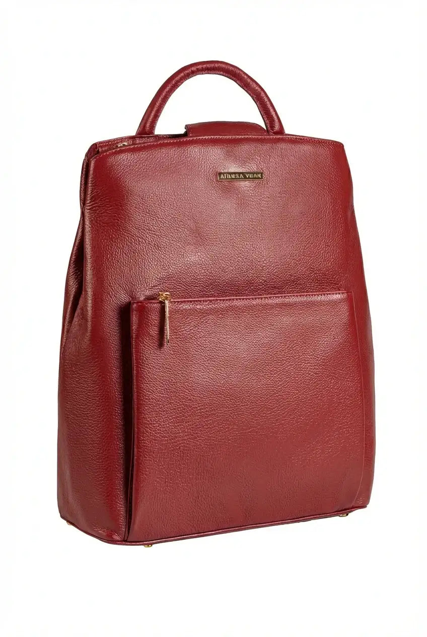 Mochila bolsa slim couro liso antifurto Lavínia - Enluaze