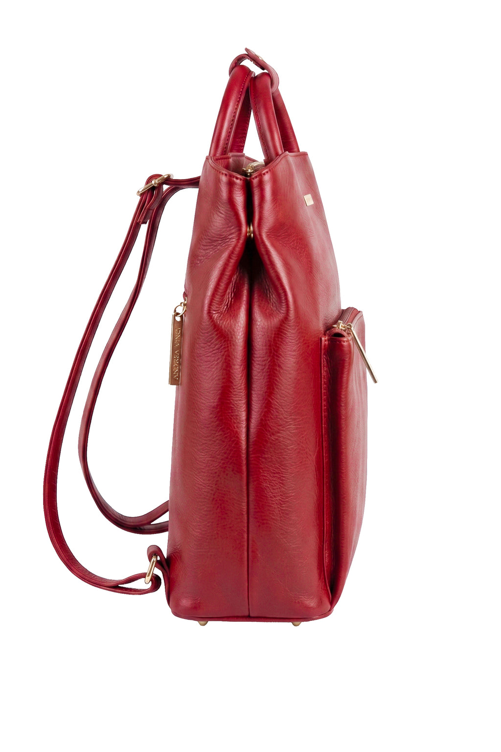 Mochila slim couro liso Lavínia