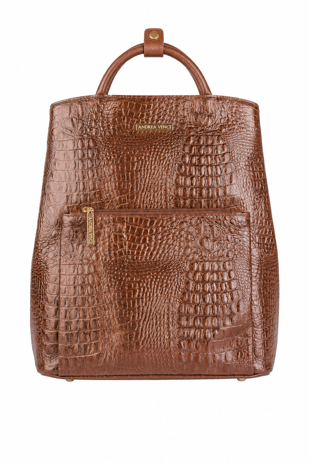 Mochila slim couro croco Lavínia