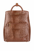 Mochila slim couro croco Lavínia