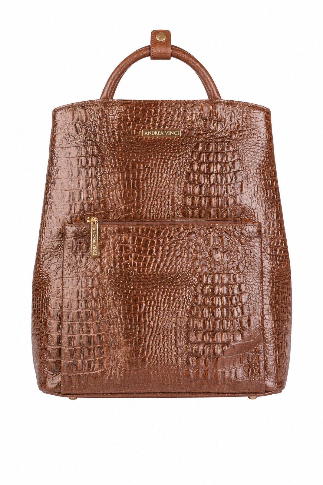 Mochila slim couro croco Lavínia