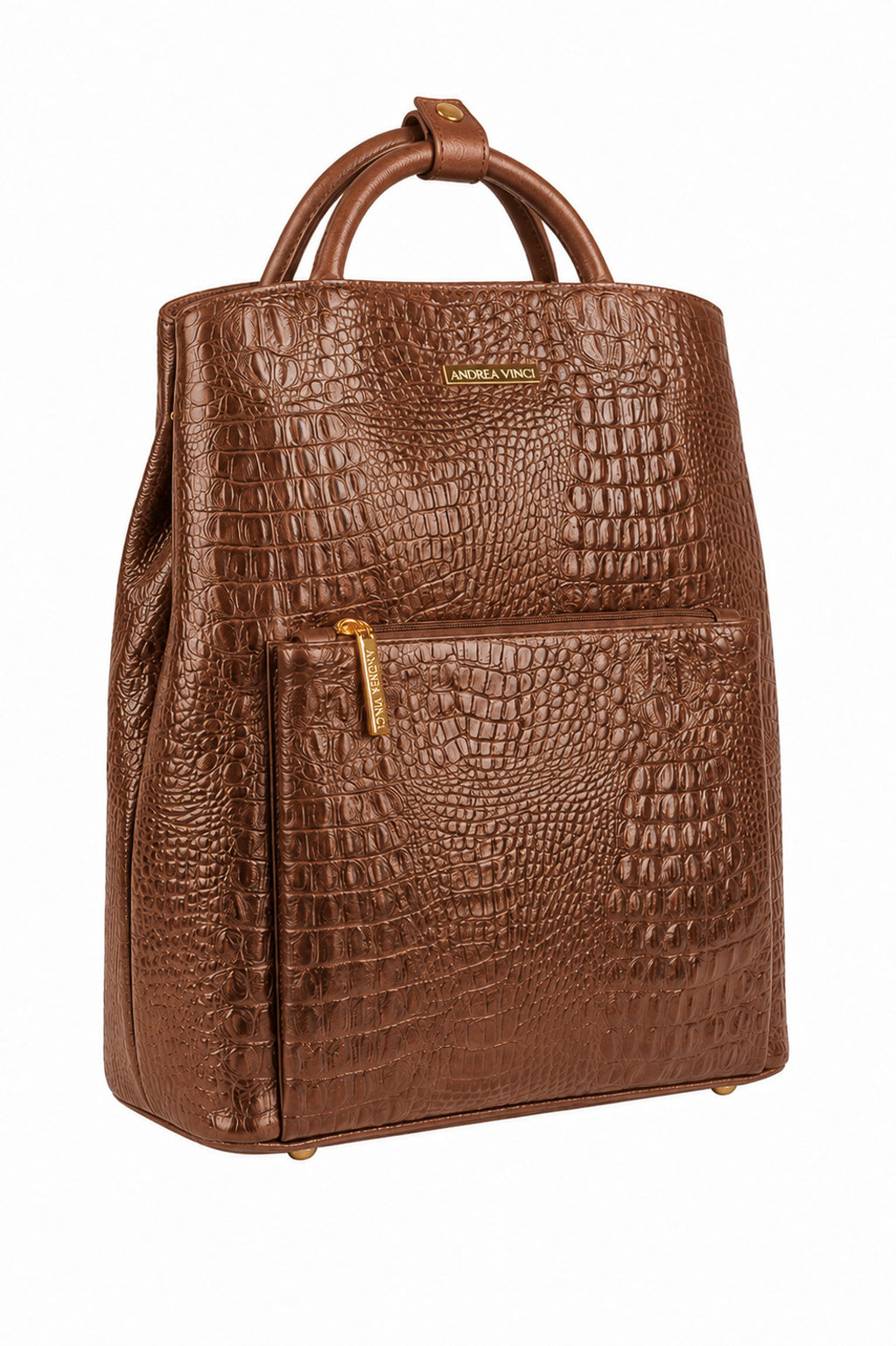 Mochila slim couro croco Lavínia