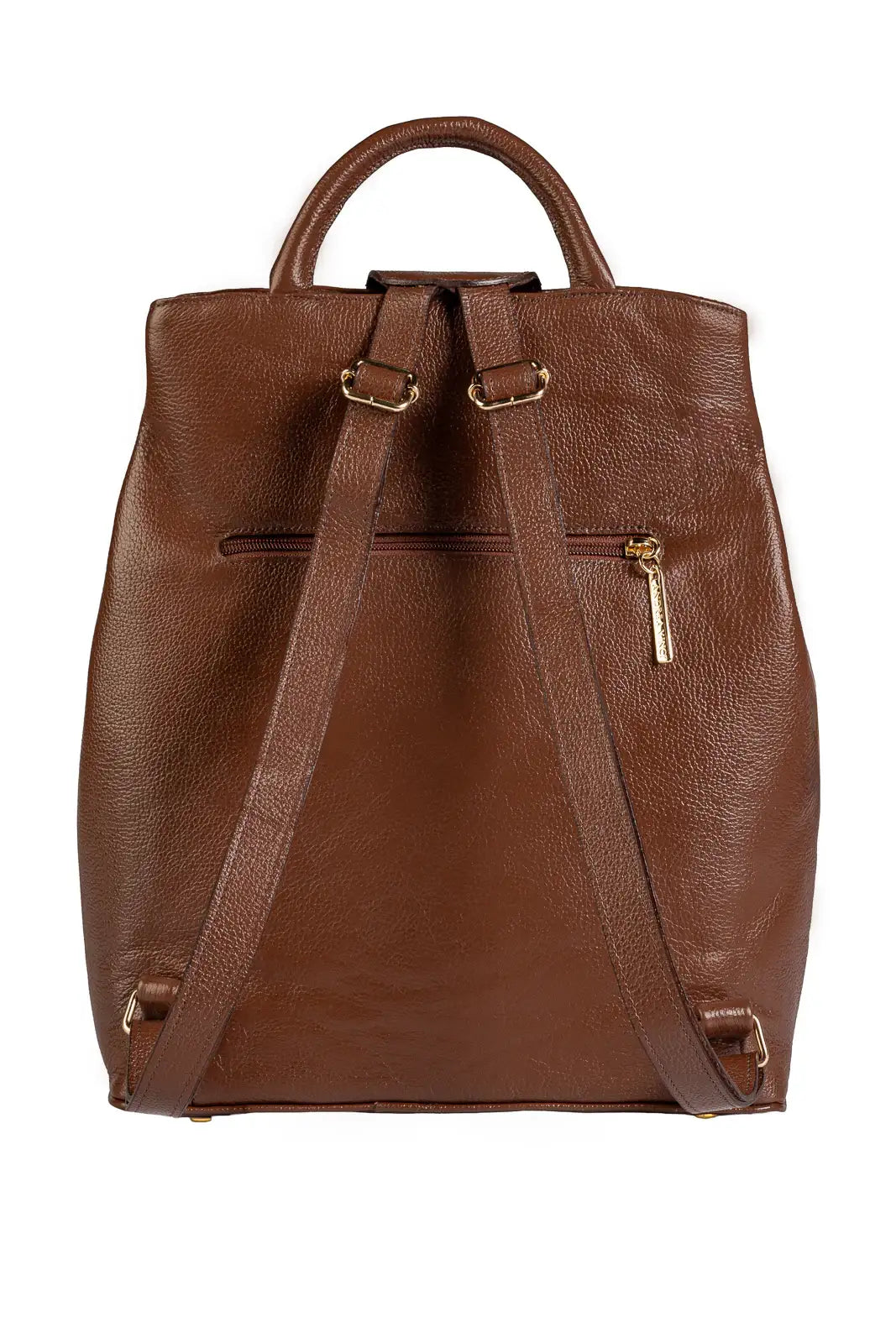 Mochila bolsa slim couro liso antifurto Lavínia - Enluaze