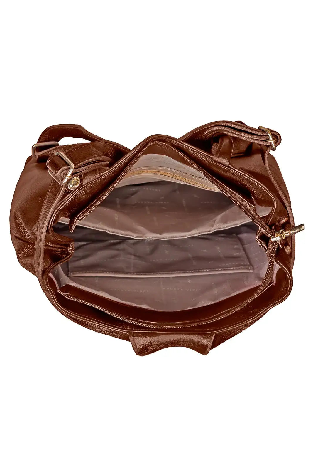 Mochila bolsa slim couro liso antifurto Lavínia - Enluaze