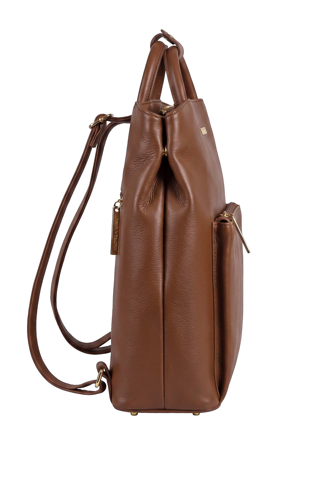 Mochila slim couro liso Lavínia