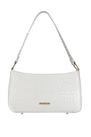 Bolsa de ombro em couro croco baguete Liah