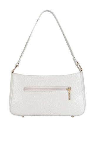 Bolsa de ombro em couro croco baguete Liah