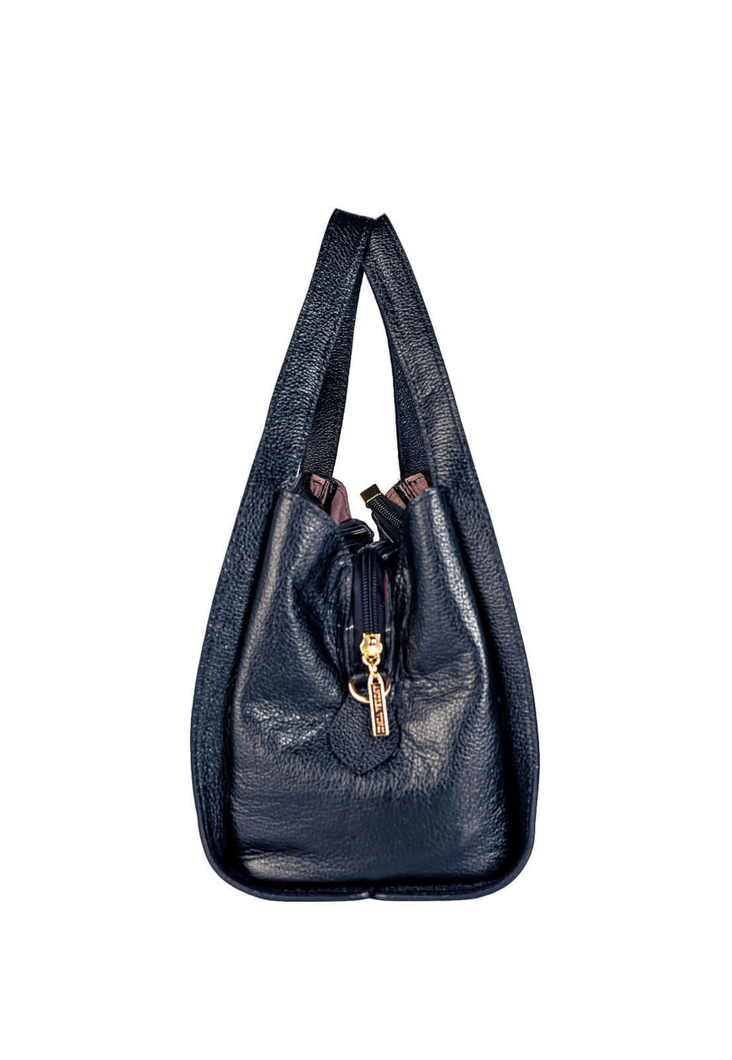 Bolsa de mão em couro liso Helena - Enluaze