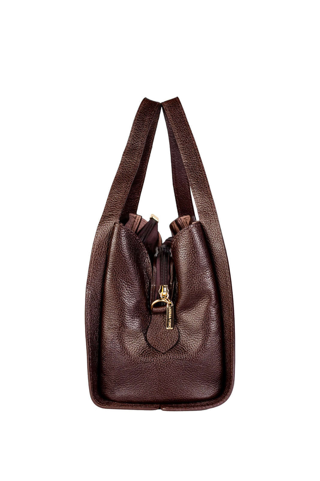 Bolsa de mão em couro liso Helena - Enluaze