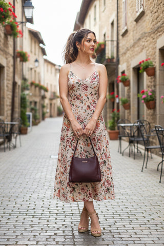 Bolsa de mão em couro liso Helena