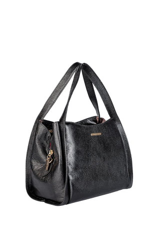 Bolsa de mão em couro liso Helena