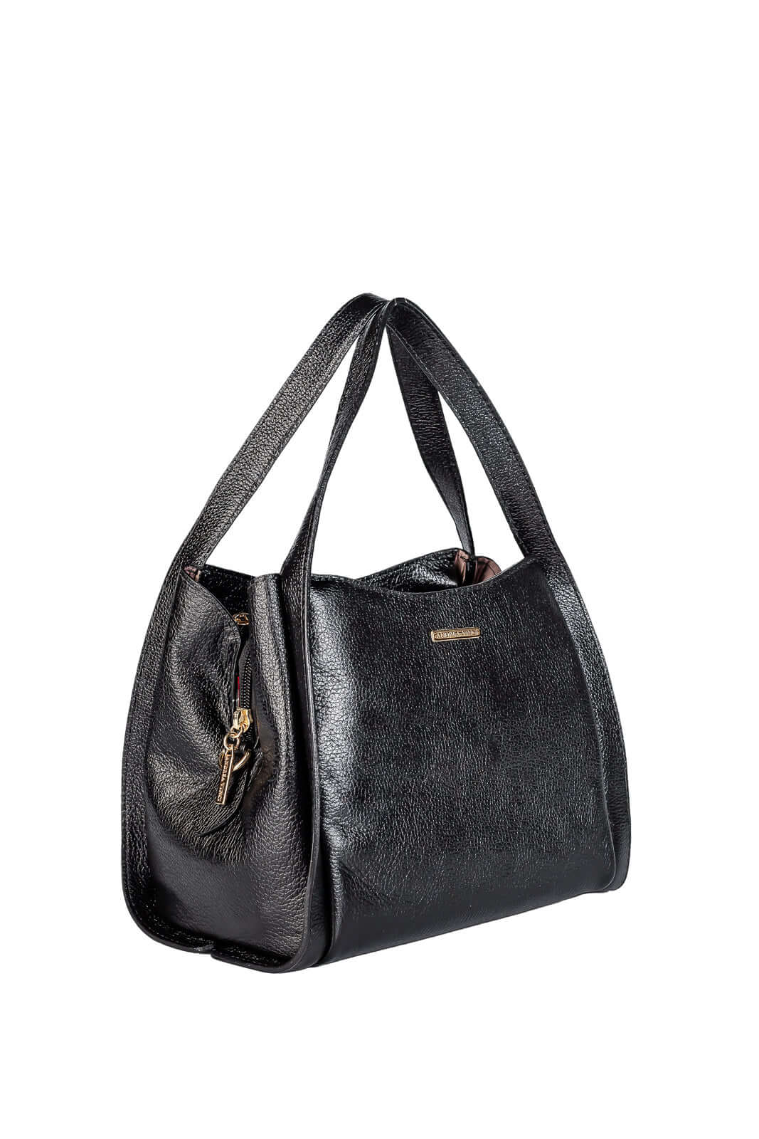 Bolsa de mão em couro liso Helena - Enluaze