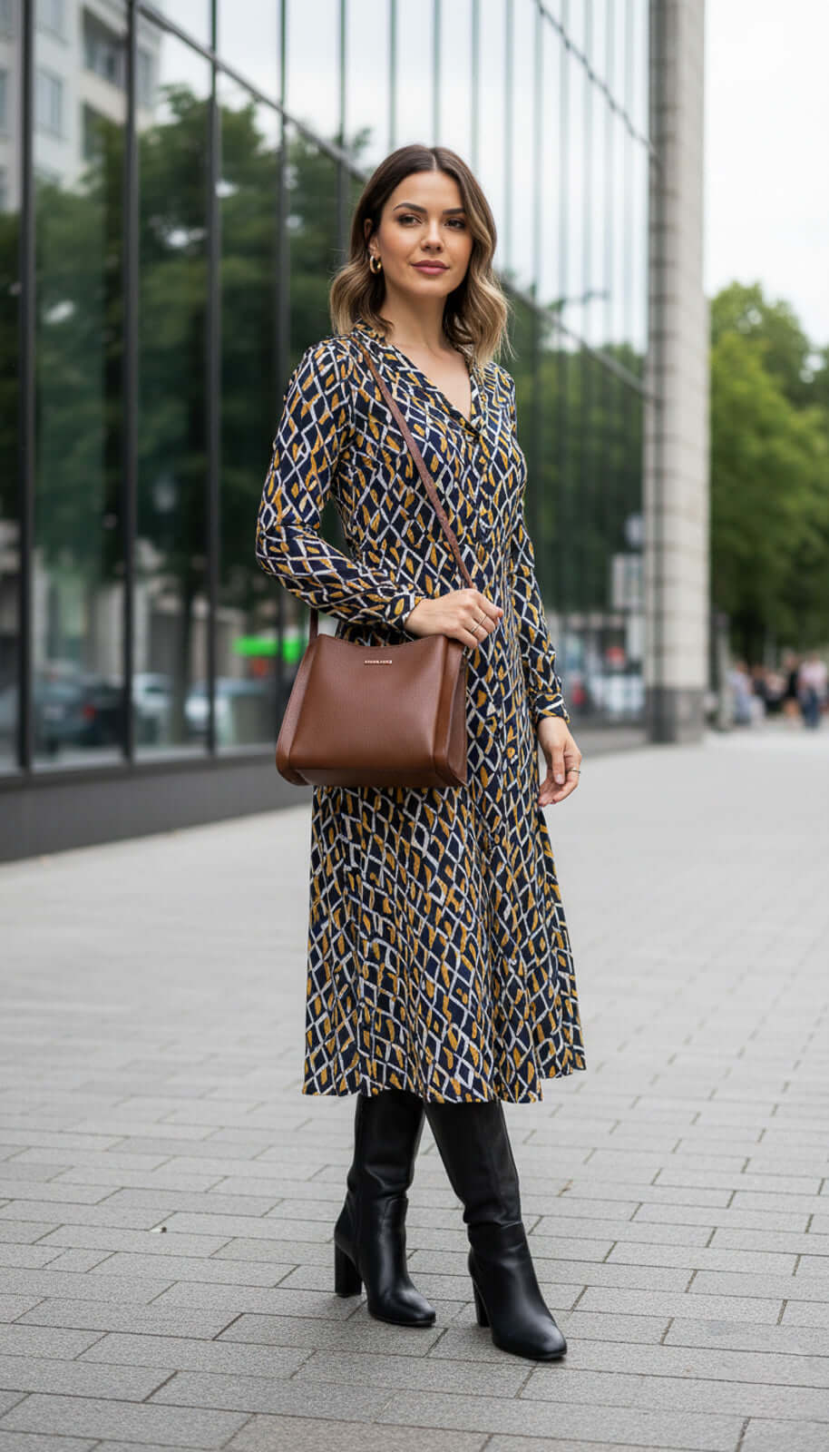 Bolsa de mão em couro liso Helena - Enluaze