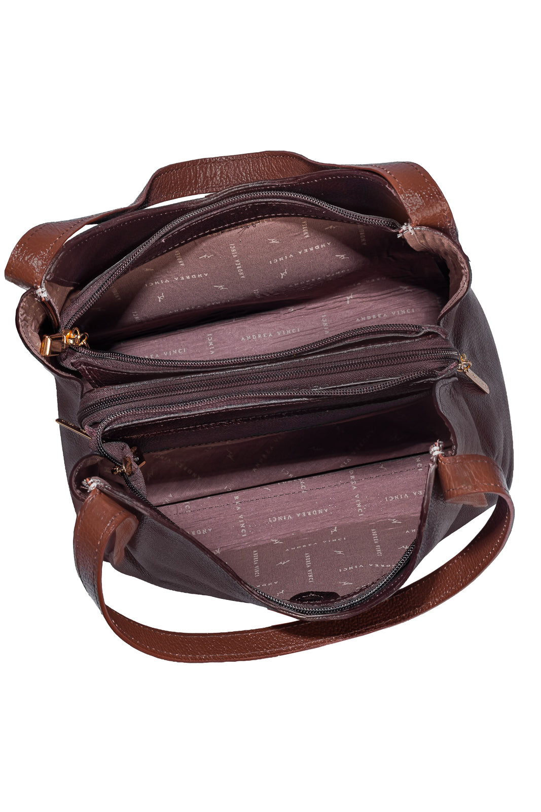 Bolsa de mão em couro liso com fivela Leandra