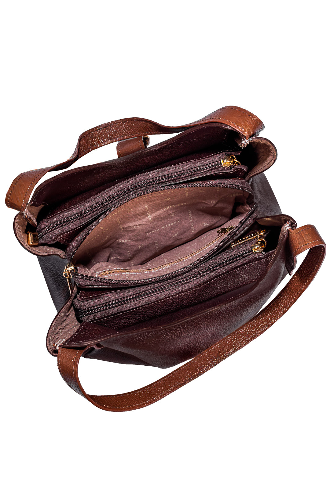 Bolsa de mão em couro liso com fivela Leandra