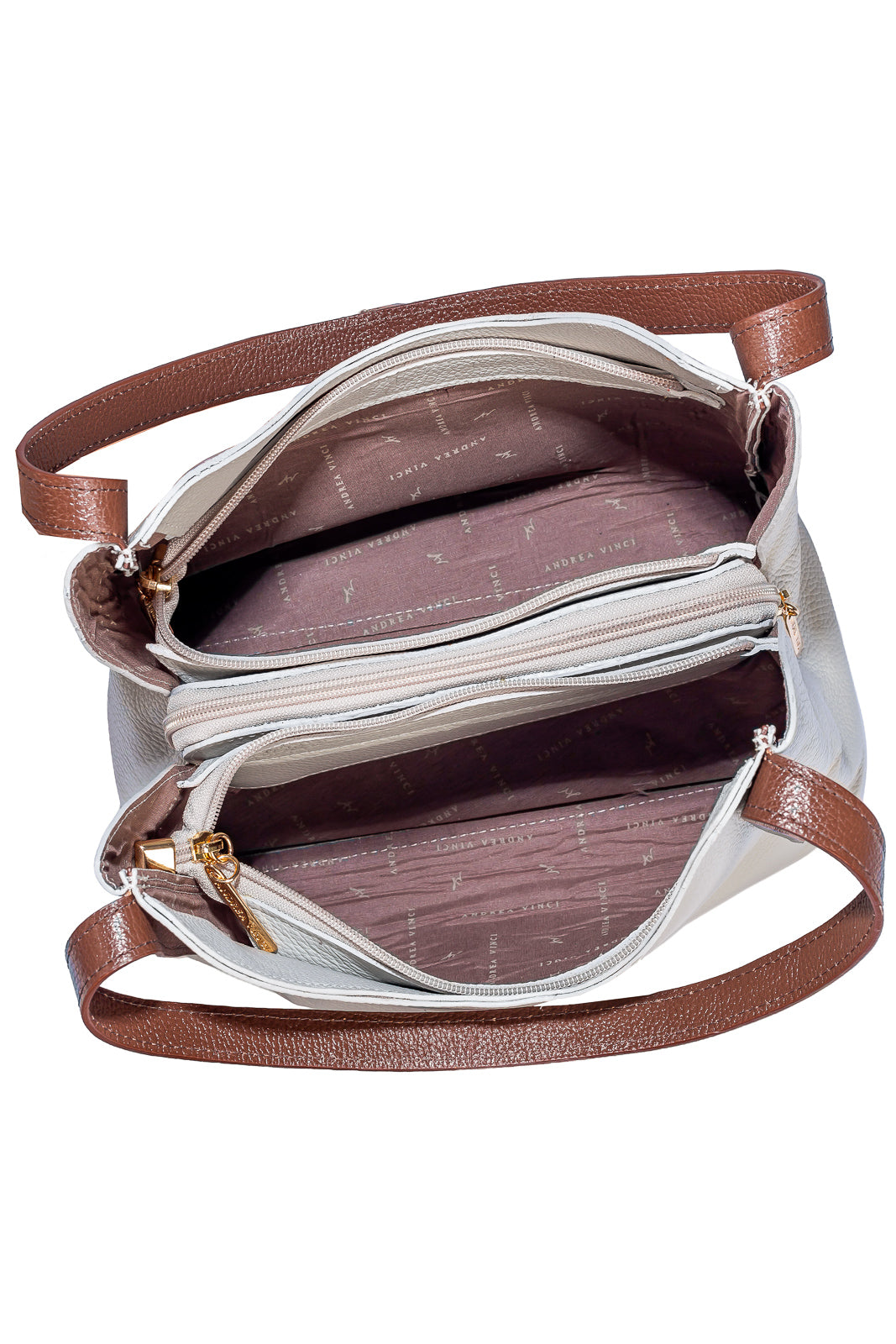 Bolsa de mão em couro liso com fivela Leandra