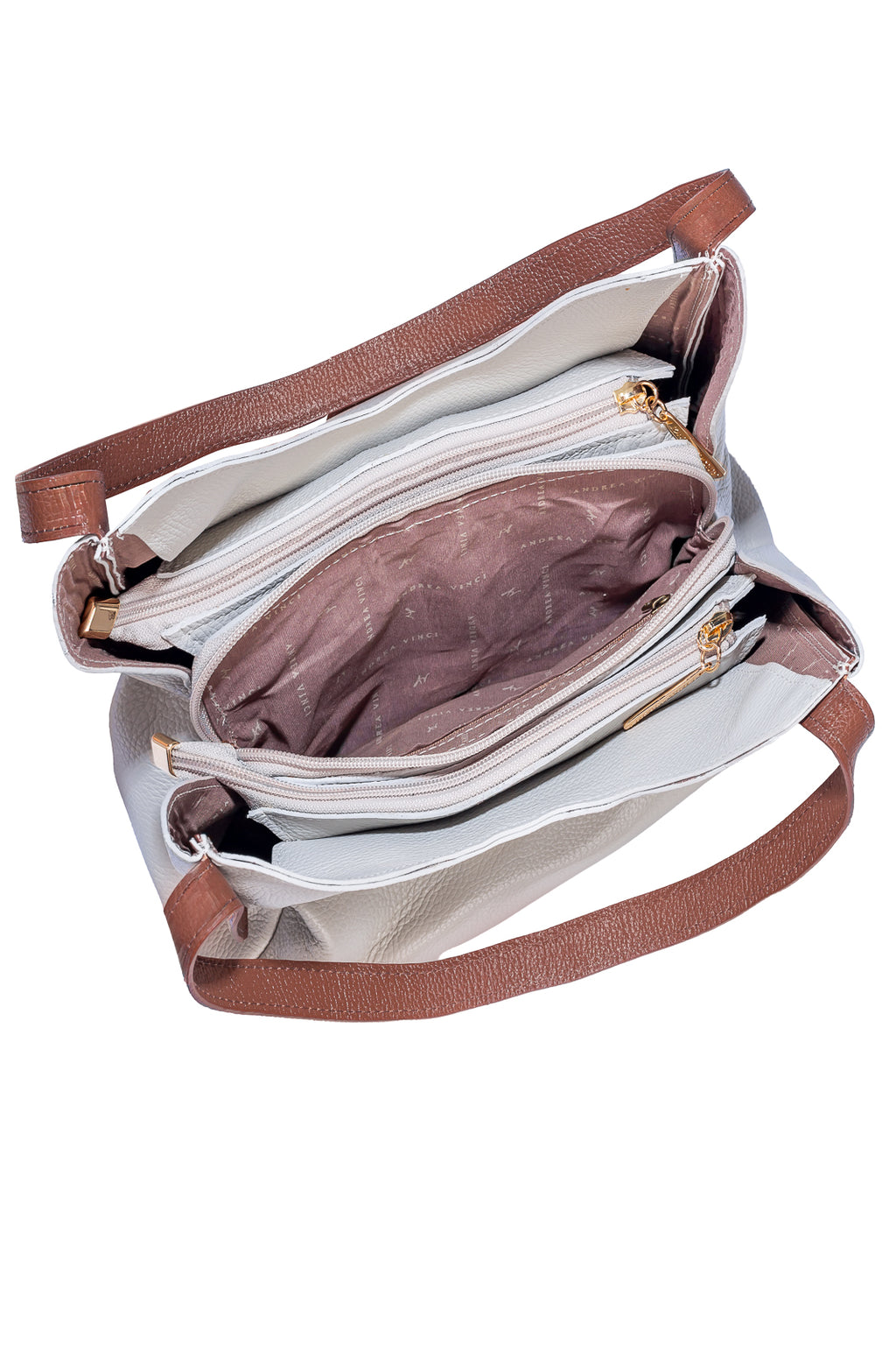 Bolsa de mão em couro liso com fivela Leandra