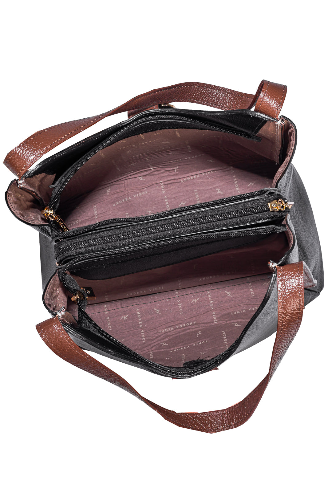 Bolsa de mão em couro liso com fivela Leandra